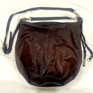 ❤️ NORDSTROM Gianni Chiarini Leather Vintage shoulder bag snake brown tassel bag